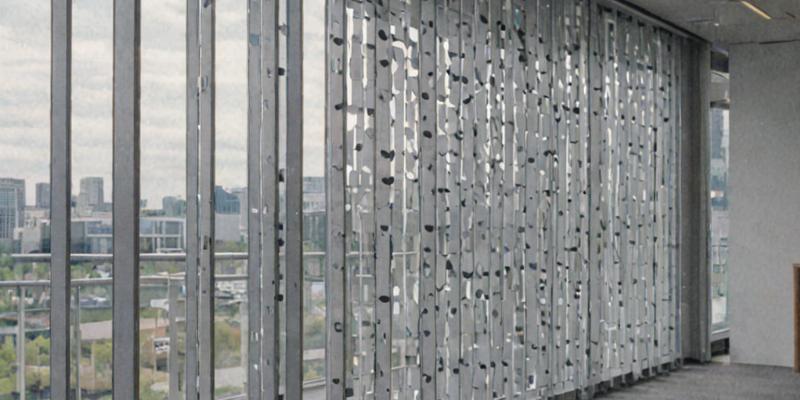 Large-scale commercial blind installation in office building